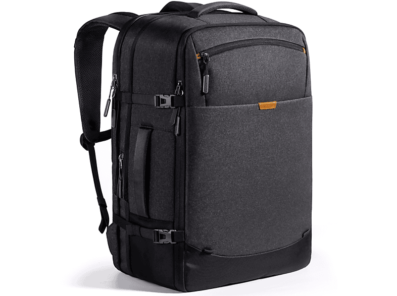 INATECK 38.5-46.2 L erweiterbarer Handgepäck Rucksack, spritzwassergeschütztes Laptop Rucksack Schwarz, Unisex