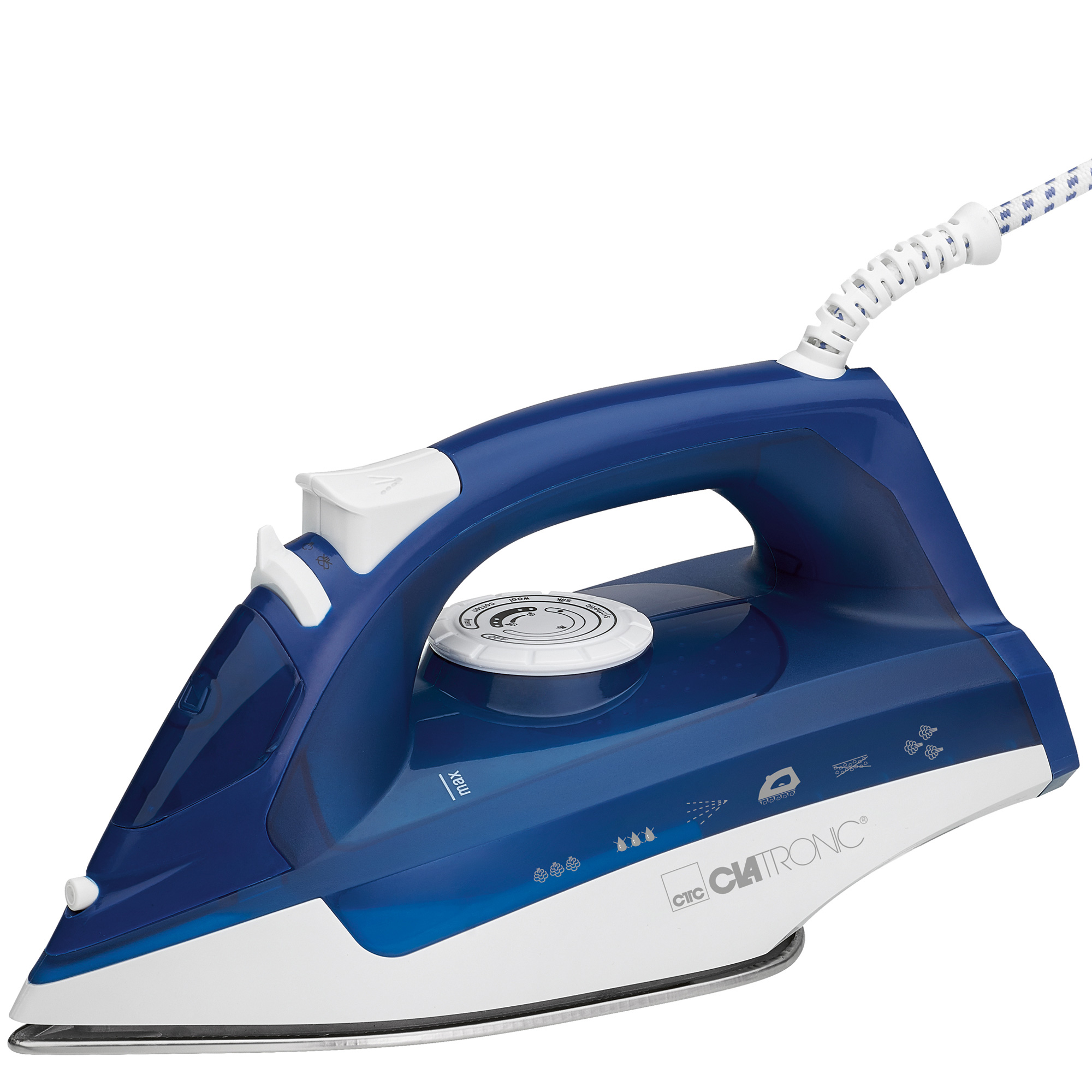 Plancha de vapor - DB 3704 CLATRONIC, 9999 l, Blanco/azul