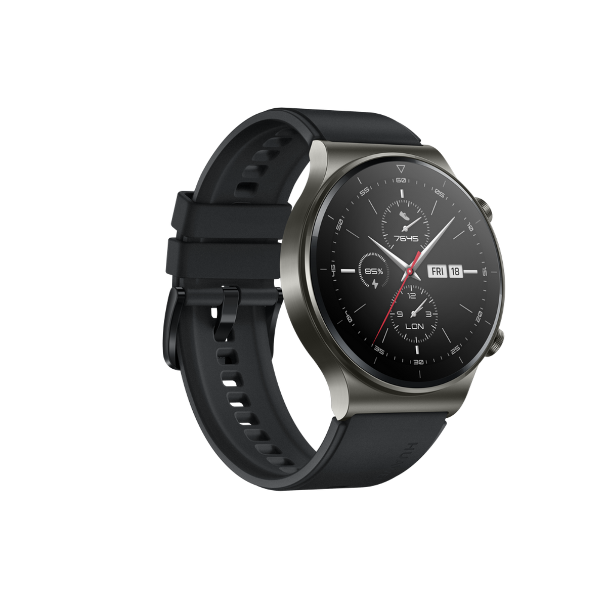 HUAWEI Watch GT schwarz 140-210 2 mm, Silikonarmband, Pro Smartwatch