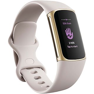 FITBIT Charge 5, Fitness Tracker, S, L, Lunar White