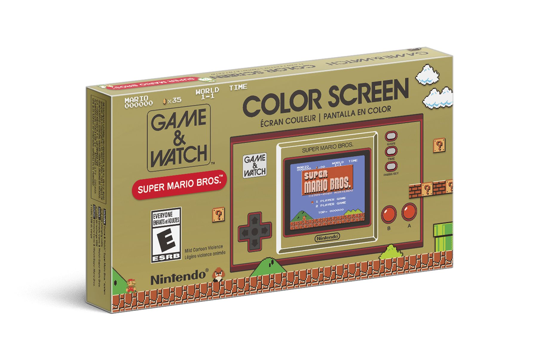 Una caja de juego de Nintendo Game & Watch Super Mario Bros.