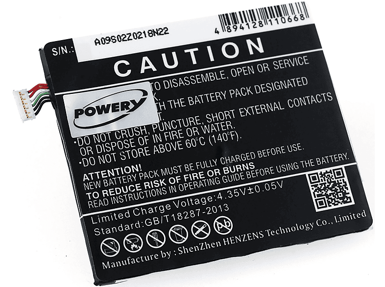POWERY Akku für HTC D626n Li-Polymer Akku, 3.8 Volt, 1900mAh