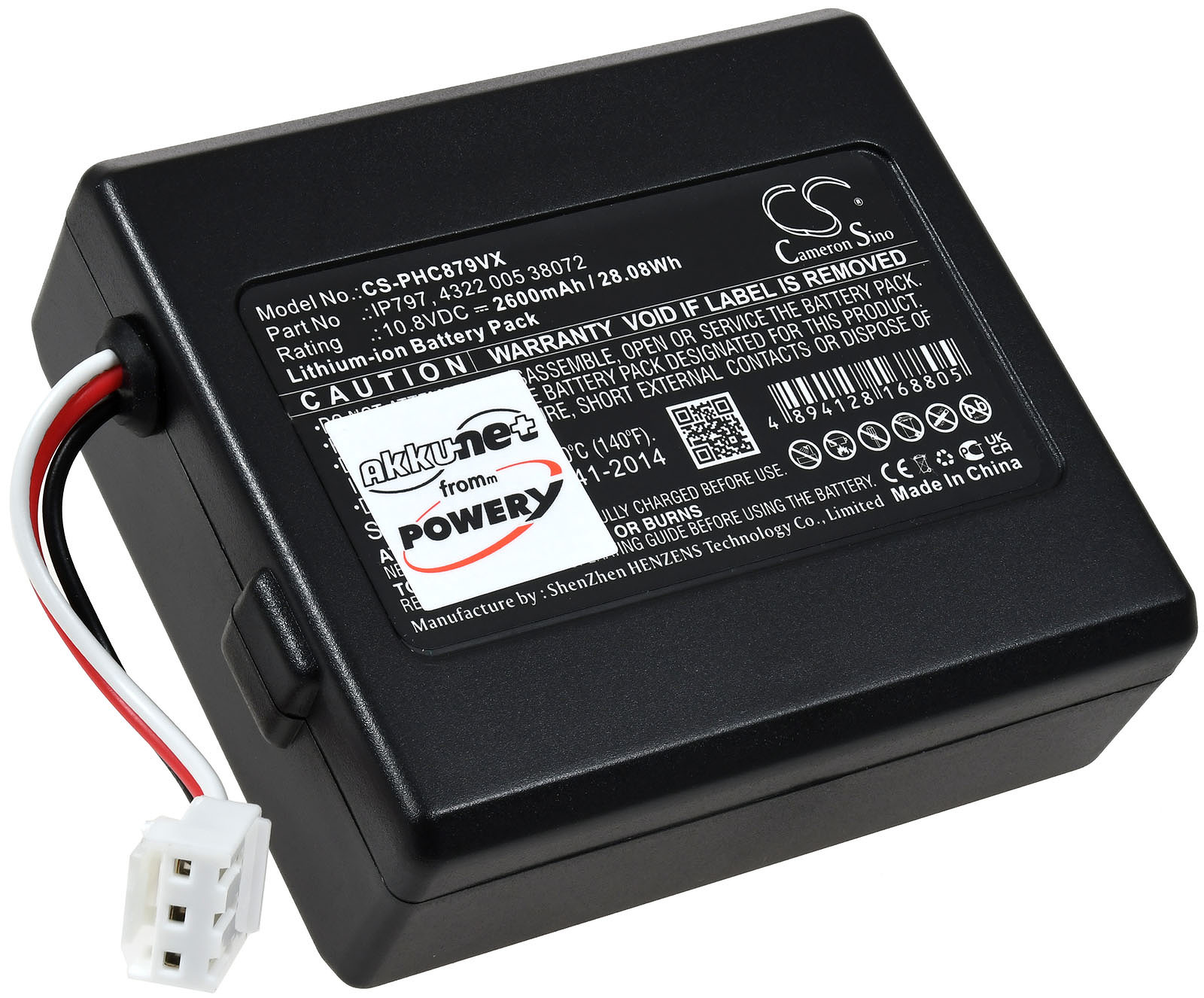 POWERY Akku für Philips SmartPro Akku, Li-Ion FC8794/01 Easy 2600mAh 10.8 Volt
