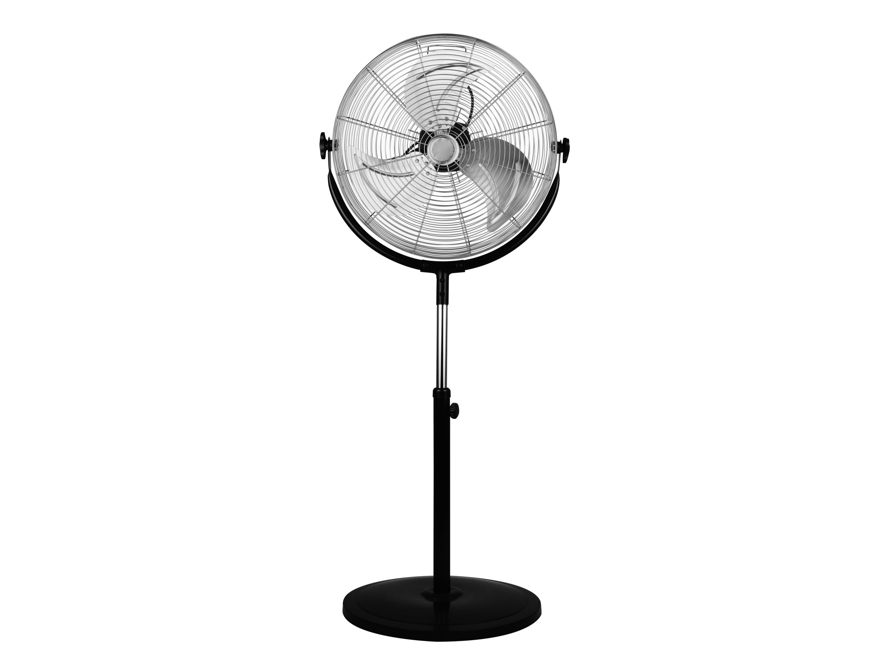 PURLINE Industrieller Steppventilator, 120W, verstellbare Standventilator Watt) (120 Silber Höhe