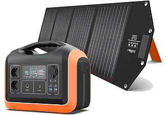 HYRICAN UPP-1200 inkl. 200Watt Panel Powerstation mit Solar-Modul 310.000 mAh schwarz/orange