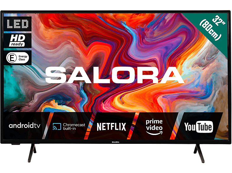 SALORA Salora SMART32TV – 32 Zoll – Smart TV – HD Ready – 2022 SMART32TV (Flat, 32 Zoll / 81,3 cm, HD-ready, SMART TV, Android)