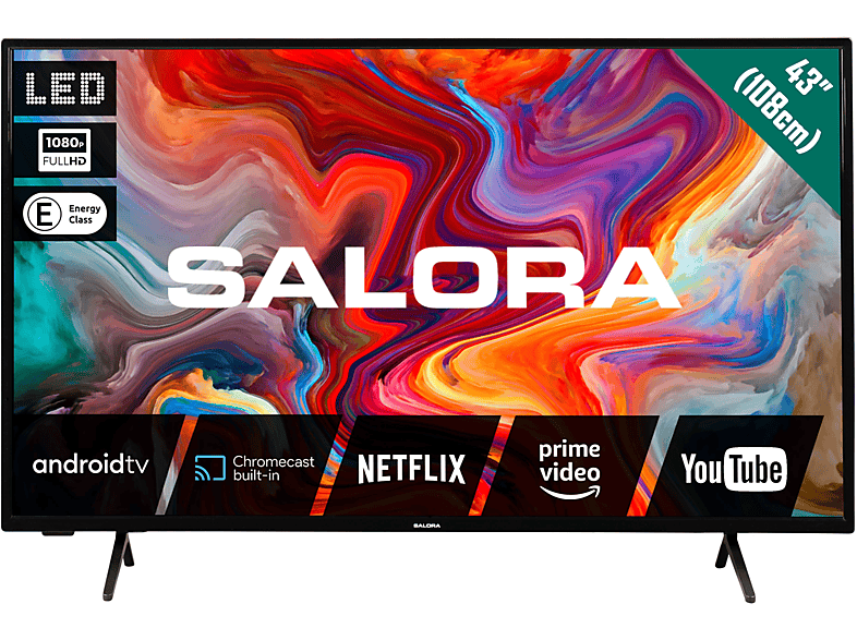 SALORA Salora SMART43TV – 43 Zoll – Smart-TV – Full HD – 2022 SMART43TV (Flat, 43 Zoll / 109,2 cm, Full-HD, SMART TV, Android)