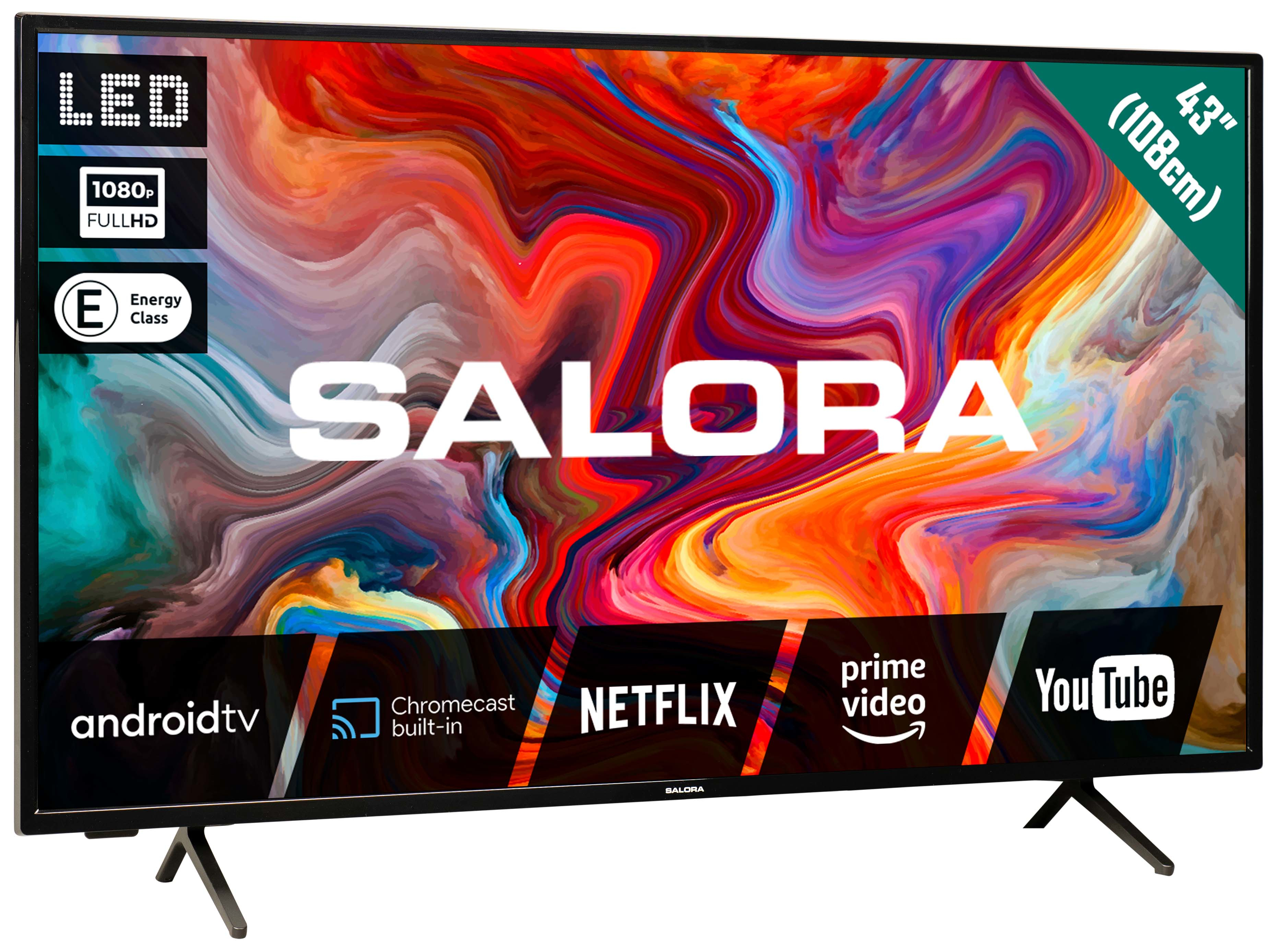 SALORA Salora SMART43TV – Android) Zoll / TV, – 2022 – Smart-TV HD cm, – SMART SMART43TV 43 Full (Flat, 43 Zoll Full-HD, 109,2