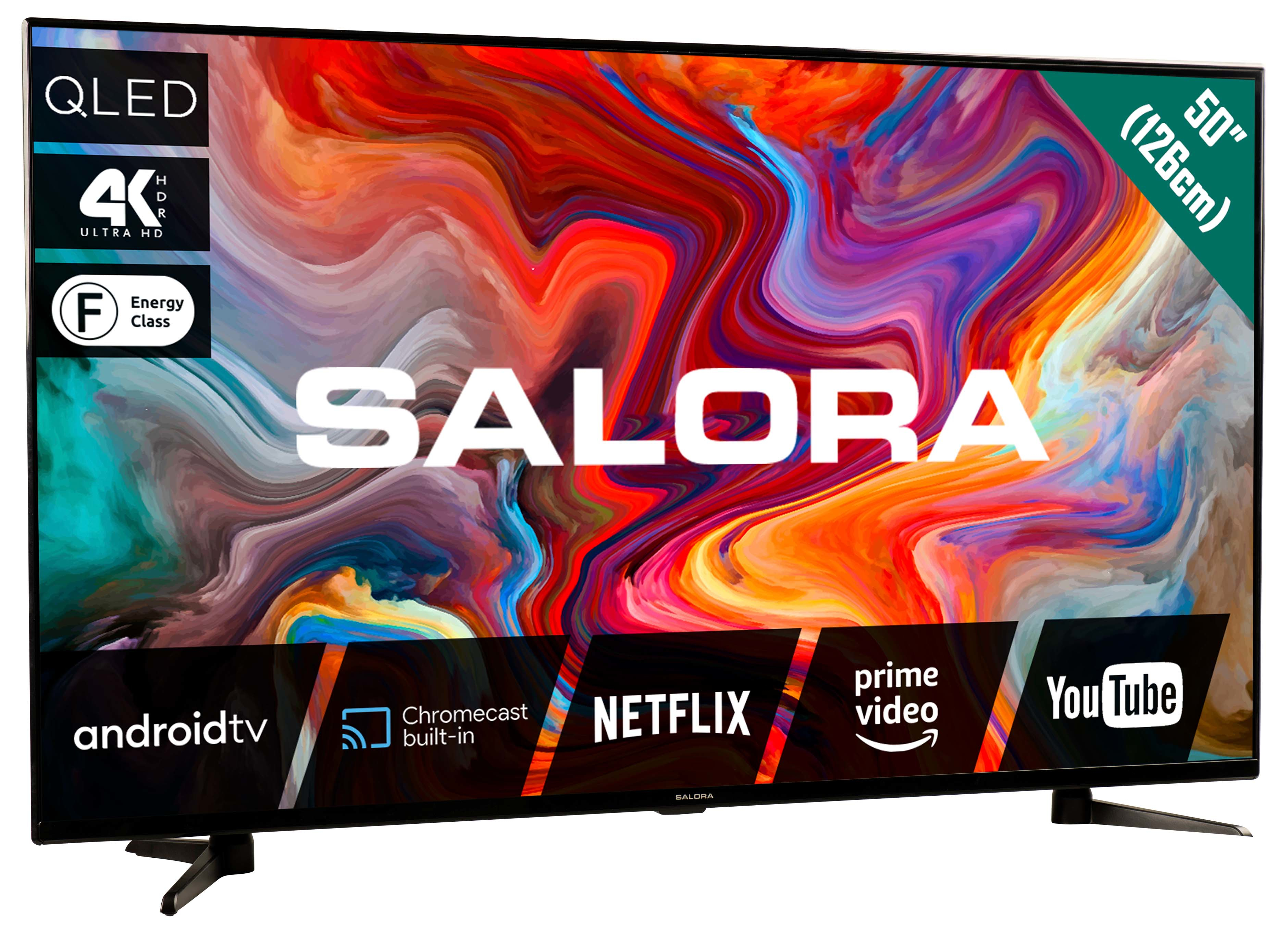 SALORA 50 QLED / SMART 127 TV cm, Zoll 4K, (Flat, 50 QLED TV) TV QLED