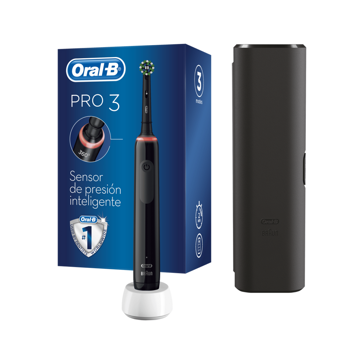 Elektrische Zahnbürste 3 3500 schwarz ORAL-B Pro