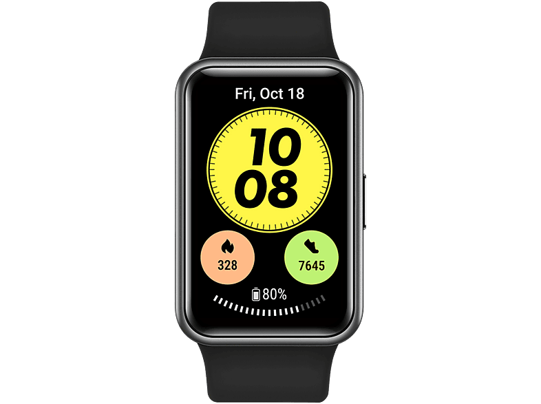 130 210 - Silikon, mm, Smartwatch Watch SATURN HUAWEI schwarz | new Fit