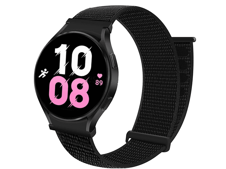 CASEONLINE Nylon No-Gap, Smartband, Samsung, Galaxy Watch 5 (40mm), Dark Black