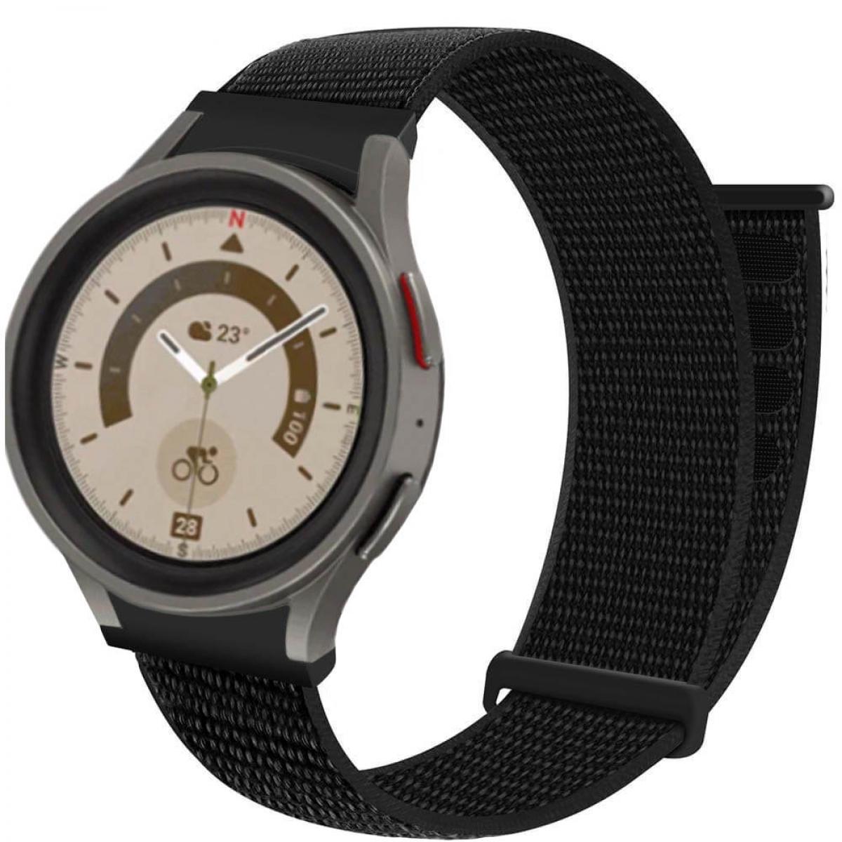 CASEONLINE Nylon No-Gap, Smartband, Samsung, 5 Dark Pro Watch (45mm), Galaxy Black