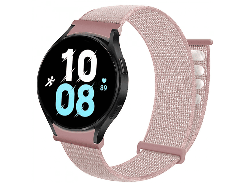 CASEONLINE Nylon No-Gap, Smartband, Samsung, Galaxy Watch 5 (44mm), Rose Pink