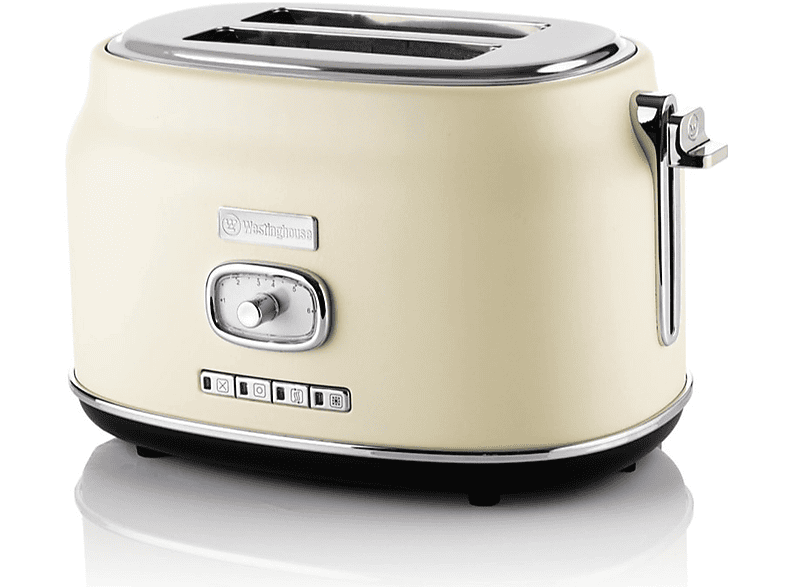 WESTINGHOUSE Retro Serie Toaster cremeweiß (815 Watt, Schlitze 2