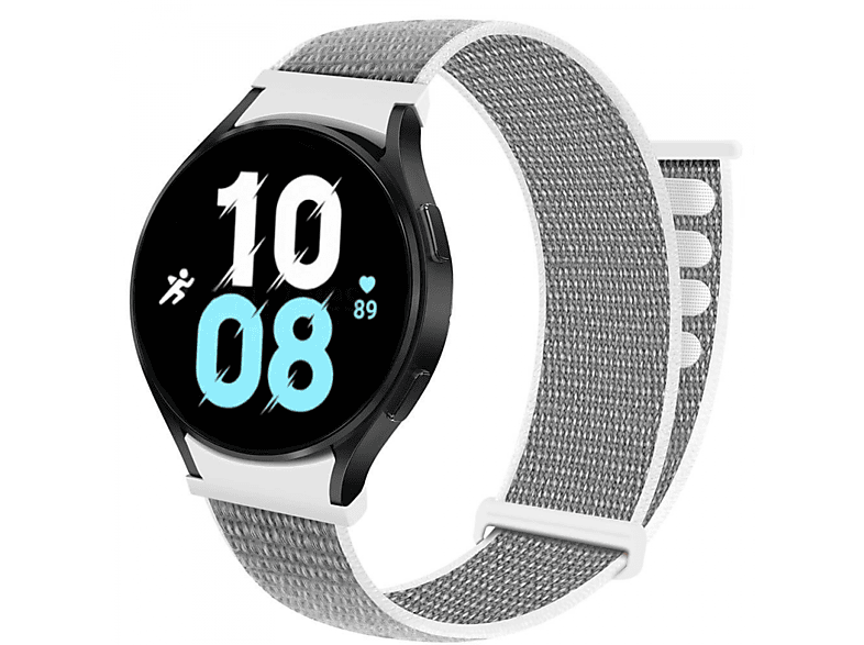 CASEONLINE Nylon No-Gap, Smartband, Samsung, Galaxy Watch 5 (44mm), Seashell | Smartwatch Armbänder