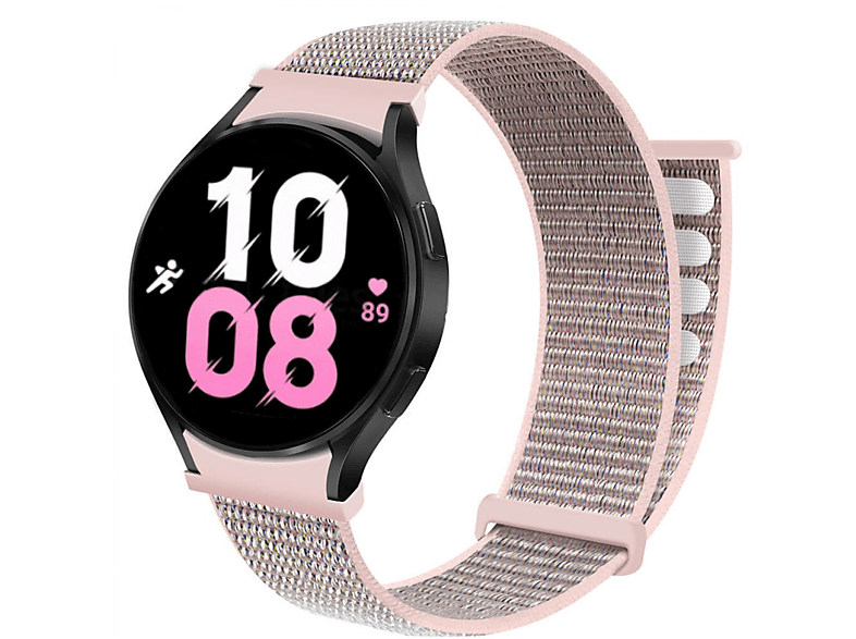 CASEONLINE Nylon No-Gap, Pink Galaxy 5 Smartband, Watch Samsung, (40mm), Sand