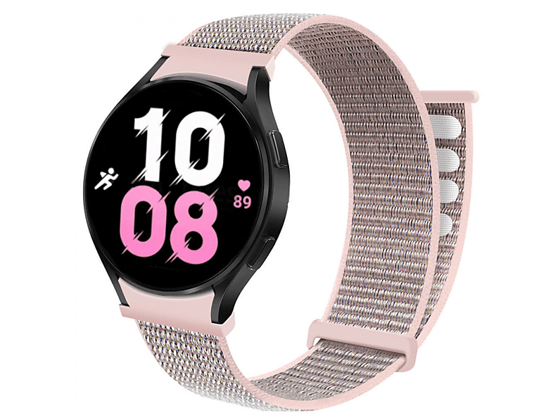 CASEONLINE Nylon No-Gap, Smartband, 5 (40mm), Sand Pink Watch Samsung, Galaxy