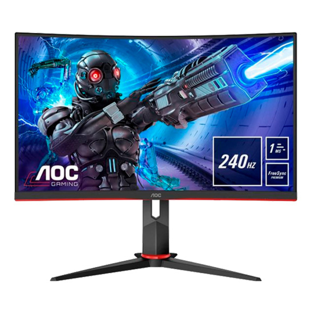 Monitor - C32G2ZE/BK AOC, 31,5 ", Full-HD, 3 s, Displayport|HDMI, Negro