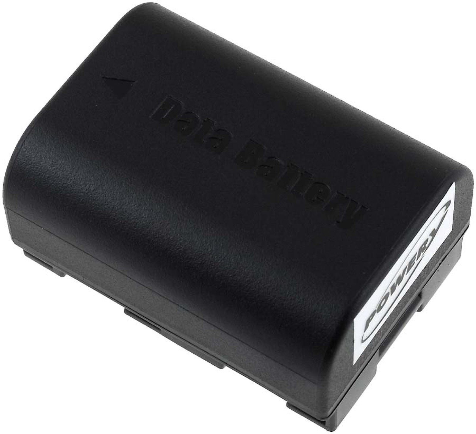 Batería negra con etiqueta Data Battery. Etiqueta Power blanca en el lateral. Fondo blanco.