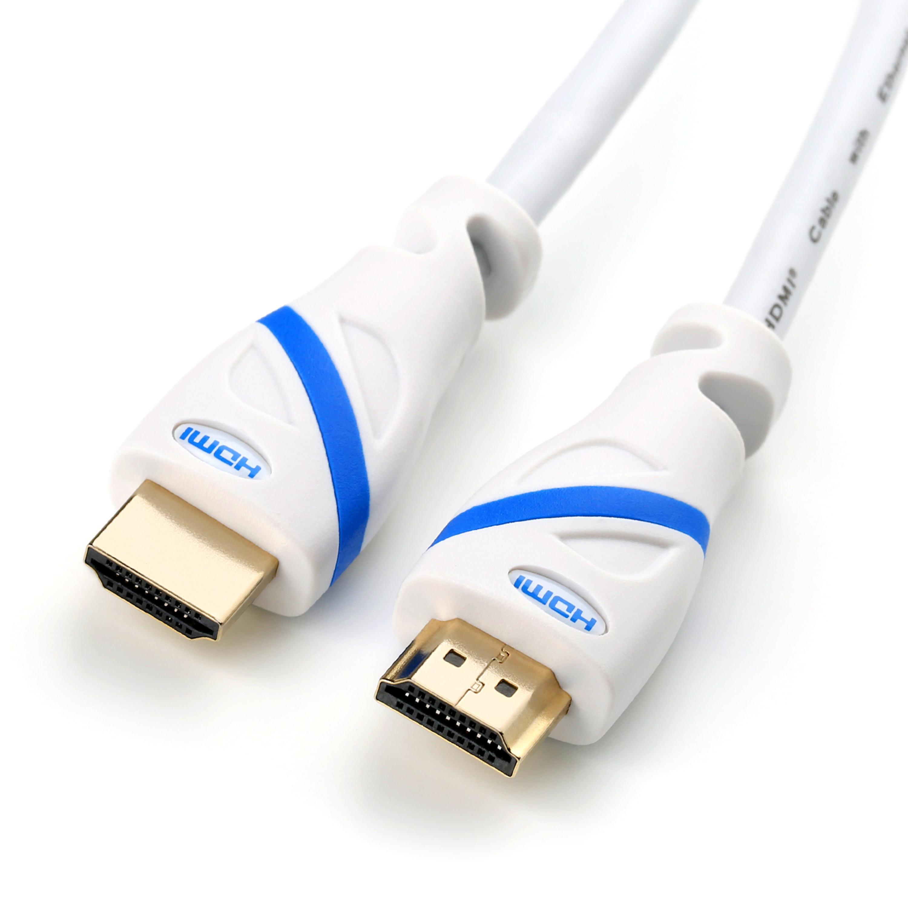 m 7,5 HDMI weiß/blau HDMI Kabel, Kabel, CSL