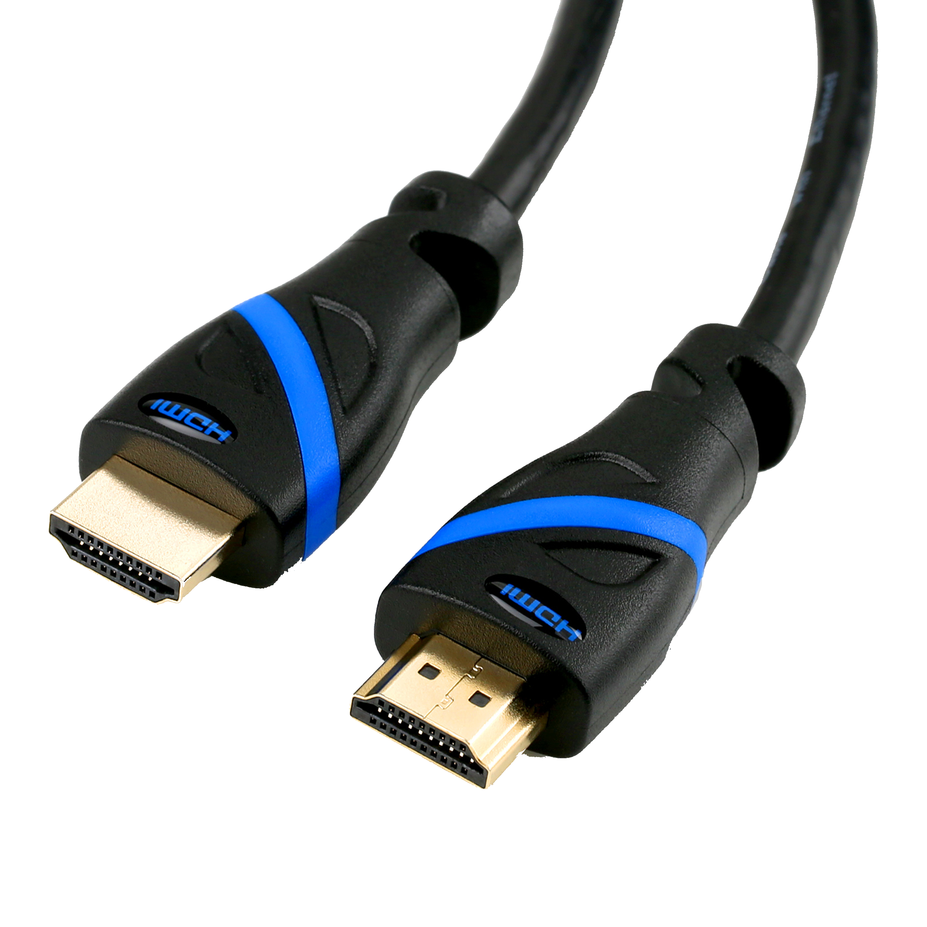 CSL HDMI 2.0 Kabel, 3m HDMI Kabel, schwarz/blau