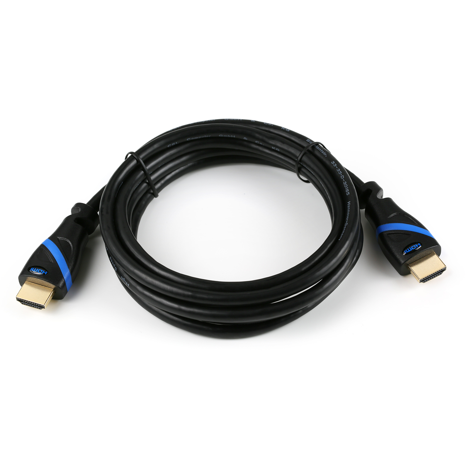 CSL HDMI 2.0 Kabel, 3m schwarz/blau Kabel, HDMI
