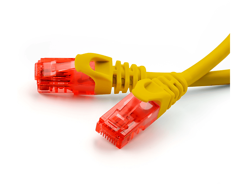 CSL 0,5m Patchkabel, Cat6 LAN Kabel, gelb