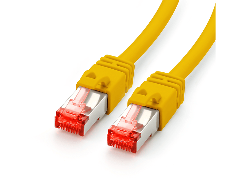 Cat7 Patchkabel, gelb 15m Netzwerkkabel, CSL