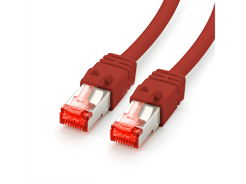Netzwerkkabel, rot CSL Cat7 Patchkabel, 0,5m