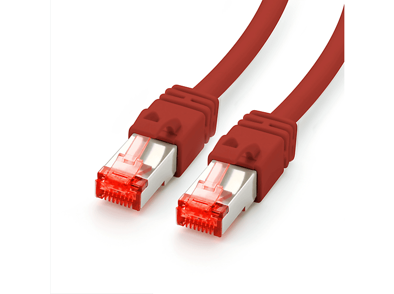 Patchkabel, CSL Netzwerkkabel, Cat7 2m rot