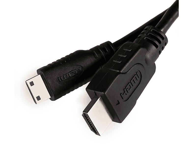 CSL MiniHDMI 2.0 Kabel, 1,3m HDMI Kabel, schwarz