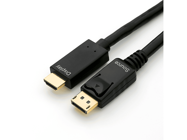 CSL DisplayPort Kabel, 2m Kabel, HDMI schwarz