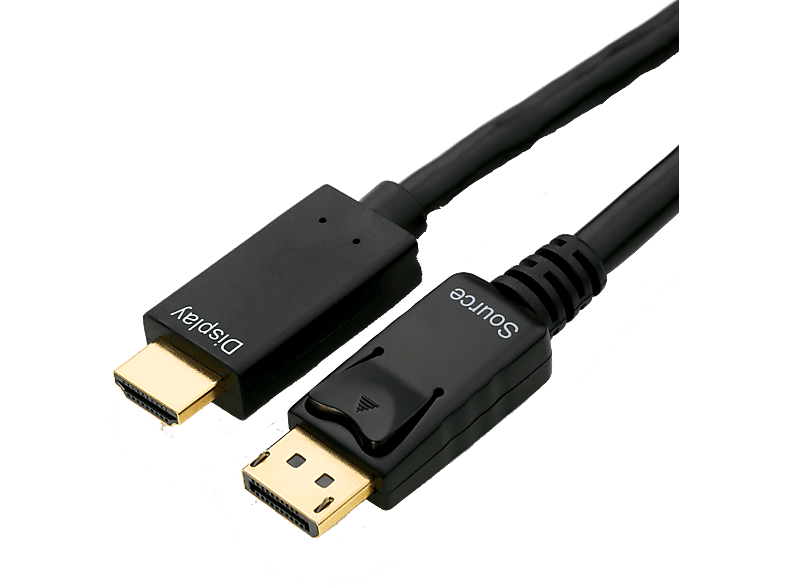 CSL DisplayPort / HDMI 2.0 Kabel, 3m HDMI Kabel, schwarz