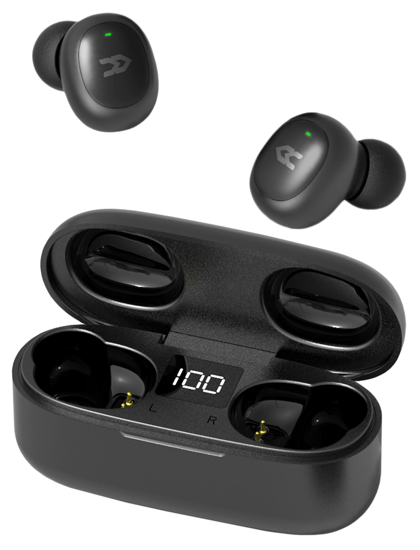 Auriculares inalámbricos - AV-TW5006B TWS AVENZO, Intraurales, Bluetooth, negro