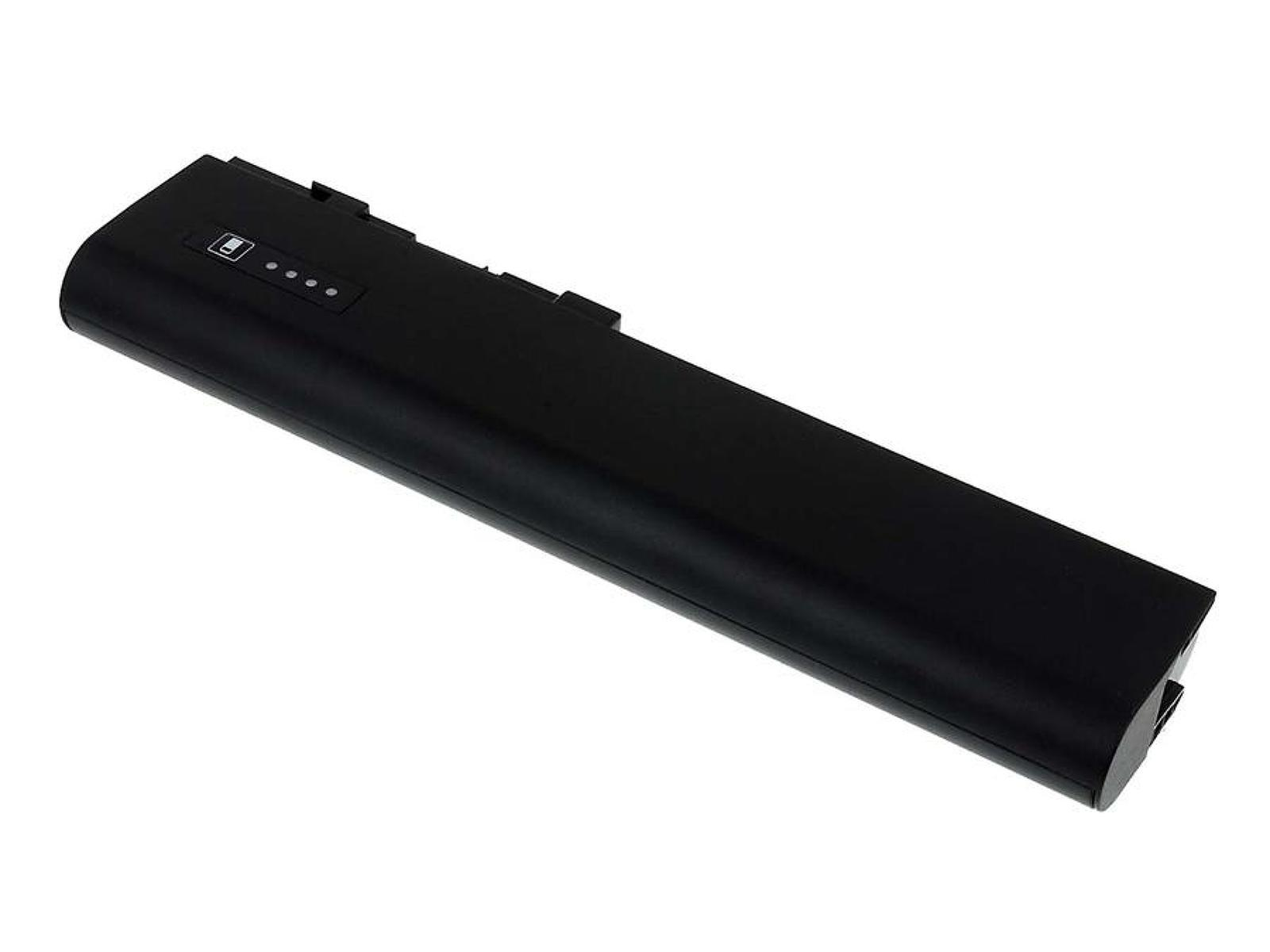 Paquete de baterías negro. Un paquete de baterías negro con algunas luces indicadoras de carga.