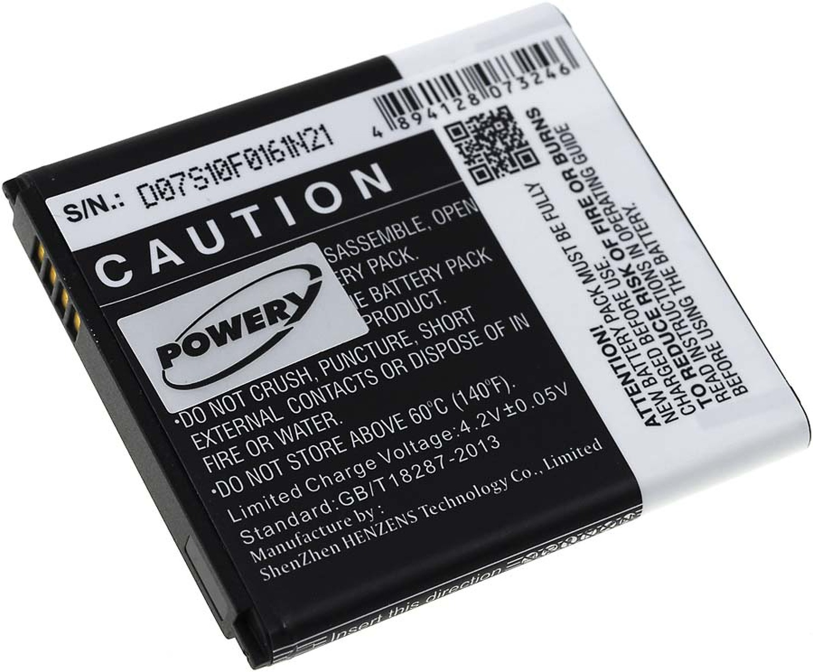POWERY Akku für Samsung GT-I8730 Volt, Li-Ion 3.7 Akku, 2050mAh