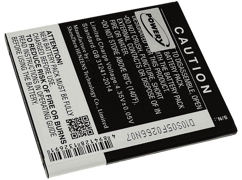 POWERY Akku Volt, Typ TLi025A1 Akku, für 2400mAh Alcatel 3.85 Li-Ion