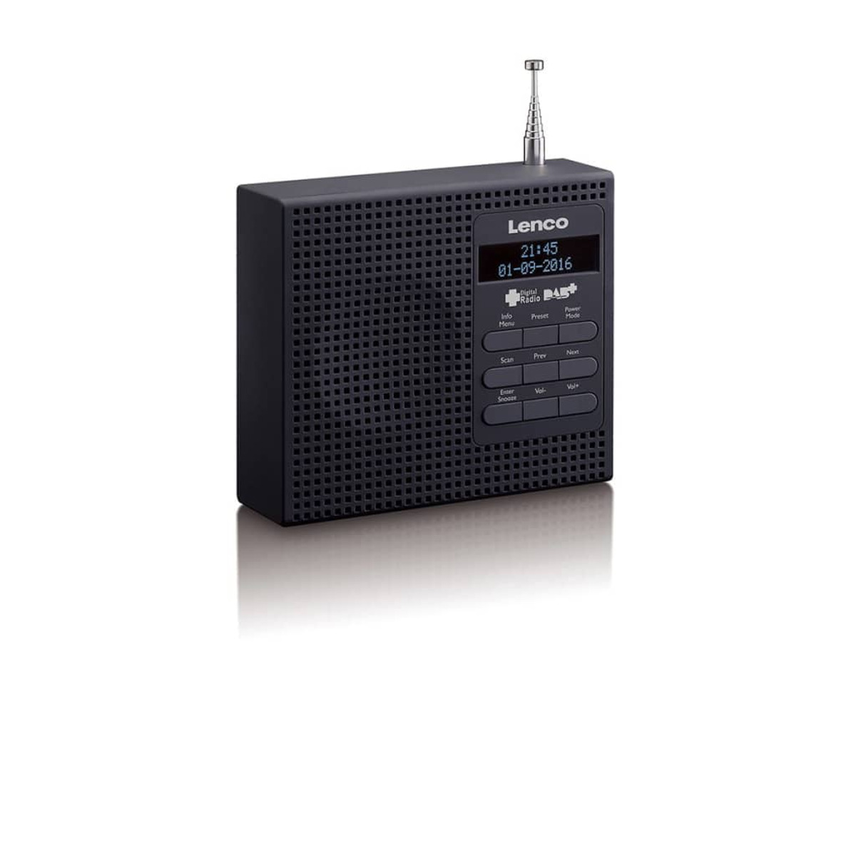 LENCO 410398 Uhrenradio, Bluetooth, Black DAB