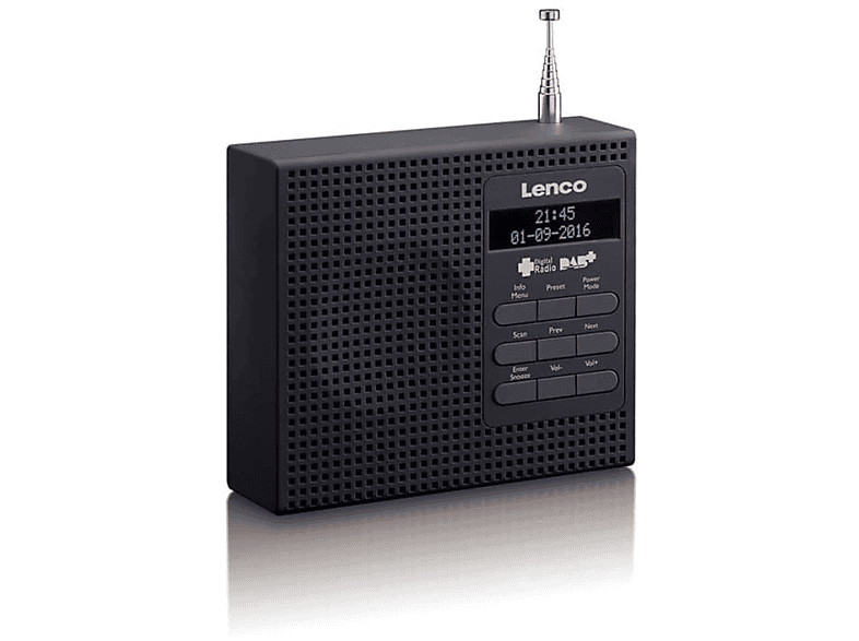 LENCO 410398 DAB+, Black Uhrenradio, Bluetooth