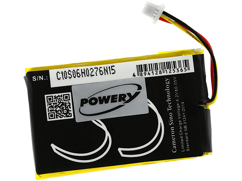 POWERY Akku für Stealth Typ FT603048P Li-Polymer Akku, 3.7 Volt, 900mAh