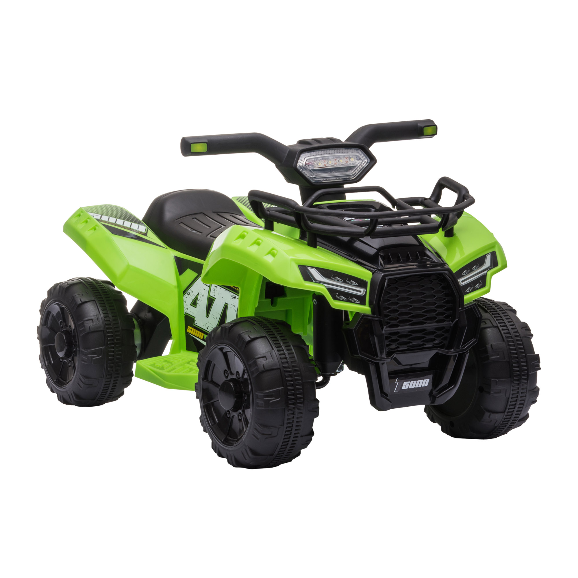 Quad Para Niños de 1836 meses batería 6v con faros led velocidad 2 kmh y avance 66x44x42 cm homcom verdenegro infantil 2kmh 370189v90gn 1.5