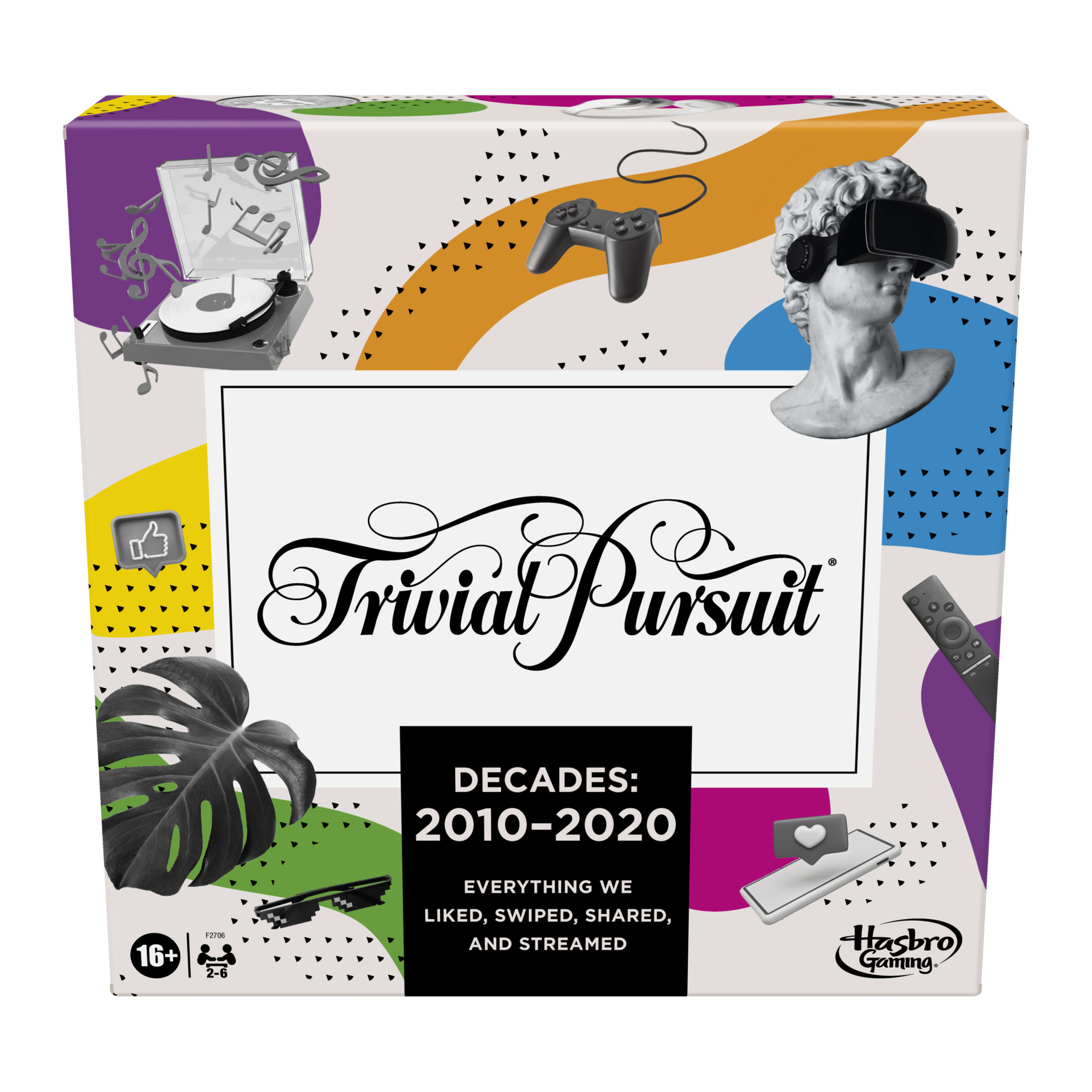 Juego de mesa - Trivial Pursuit Décadas 2010 a 2020 - Versión en español HASBRO GAMING, 16 años+, Multicolor