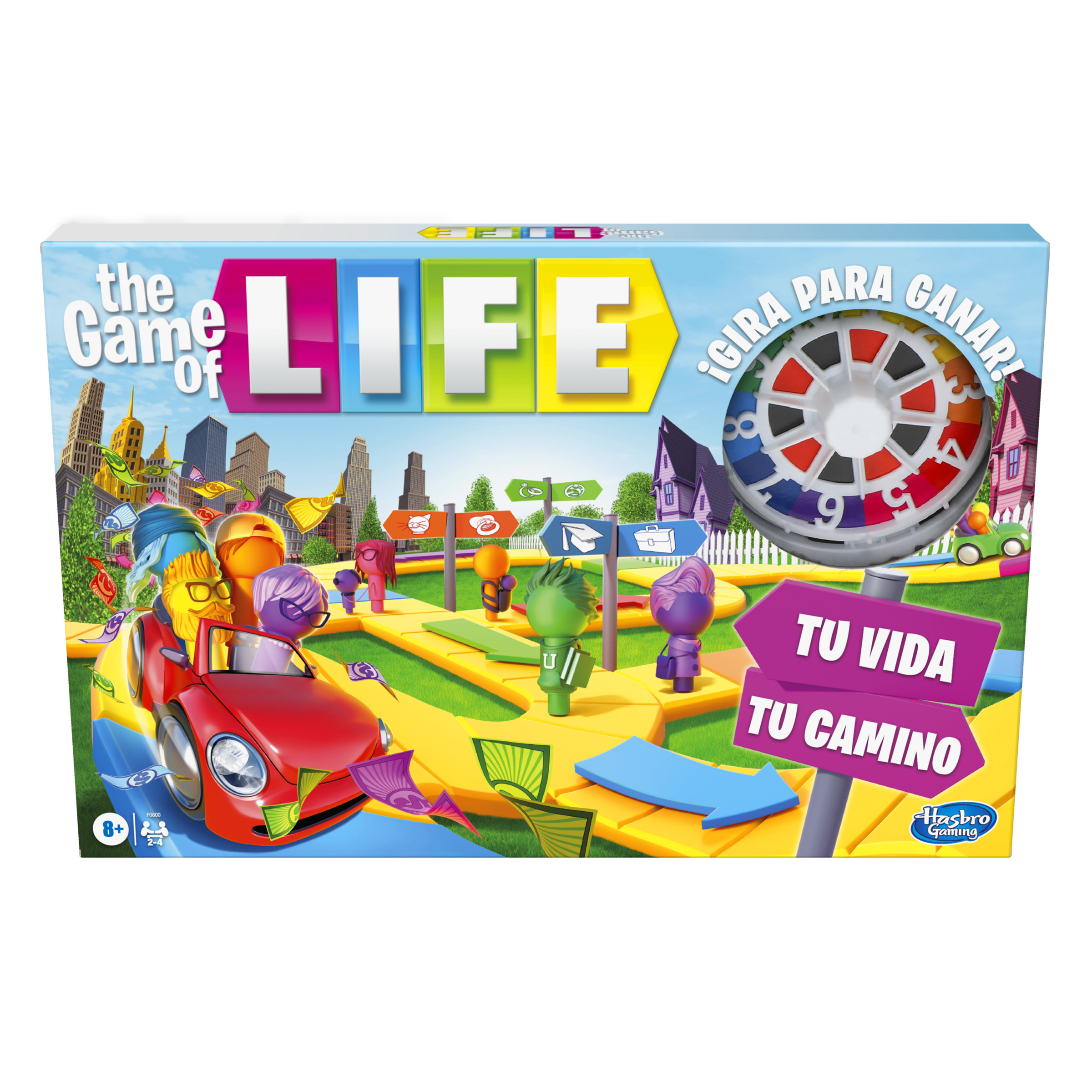 Juego de mesa - Game of Life - Versión en español HASBRO GAMING, 8 AÑOS+, Multicolor