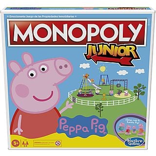 Juego de mesa  - Monopoly Junior Peppa Pig - Versión en español MONOPOLY, 5 AÑOS+, Multicolor