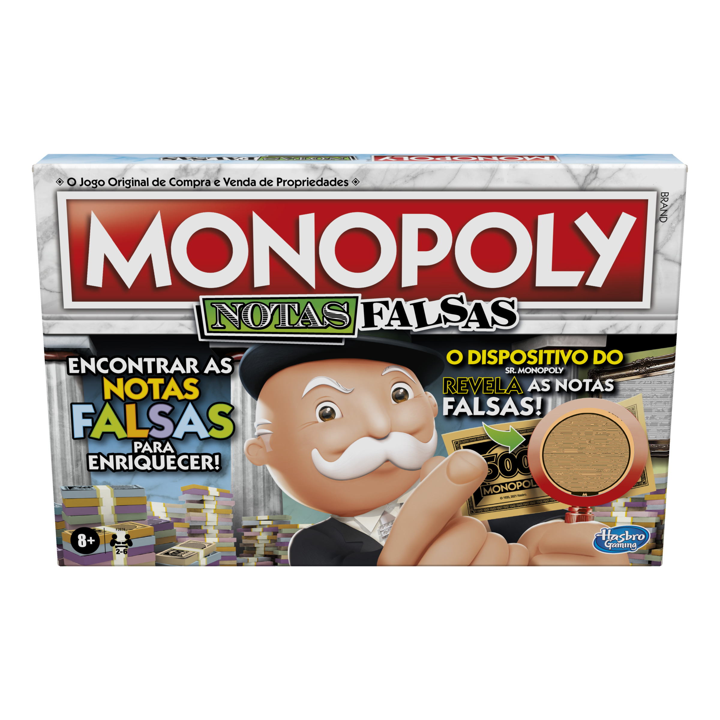 Juego de mesa - MONOPOLY CROOKED CASH - Versión en portugués MONOPOLY, 8 AÑOS+, Multicolor