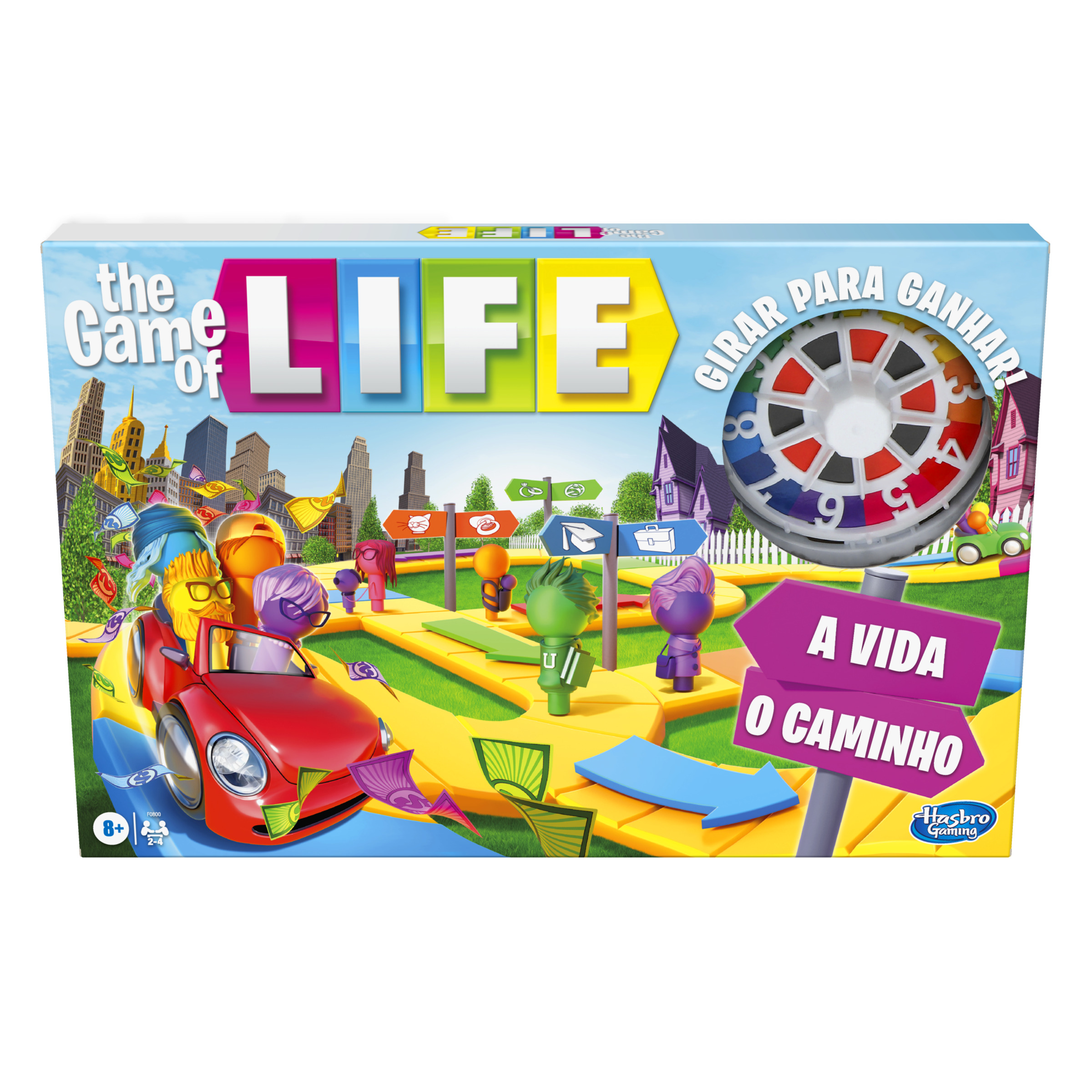 Juego de mesa - Game of Life - Versión en portugués HASBRO GAMING, 8 AÑOS+, Multicolor