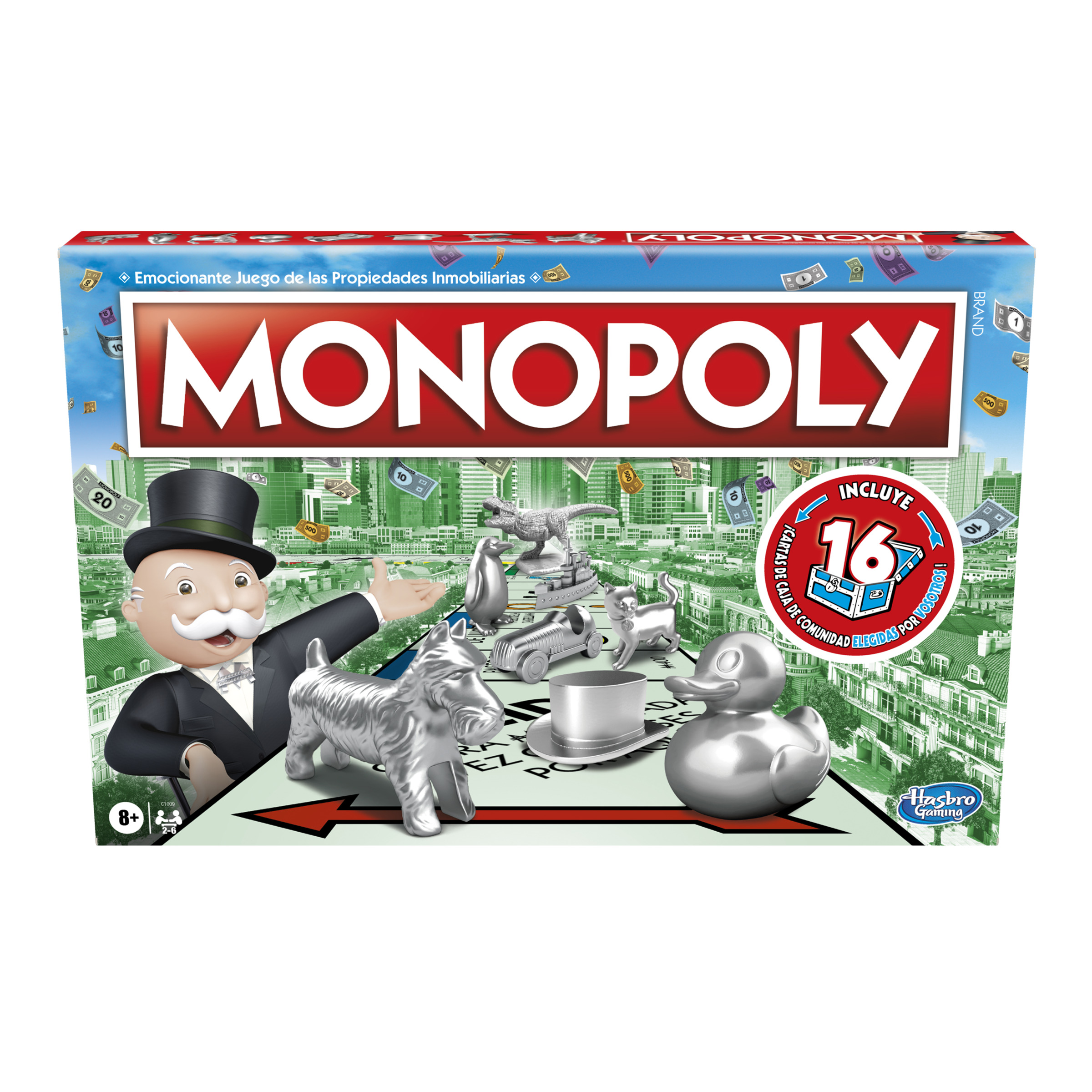 Juego Monopoly De mesa la familia 2 6 jugadores niños partir 8 años en español multicolor azar estrategia y