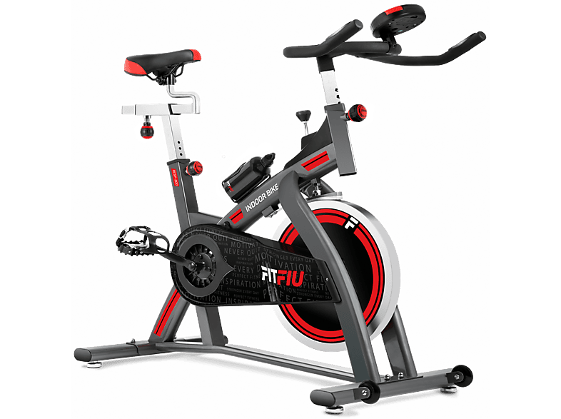 Bicicleta de Spinning - HOMCOM Bicicleta Estática, pantalla LCD, asiento  regulable, resistencia magnética, 47x120x117 cm