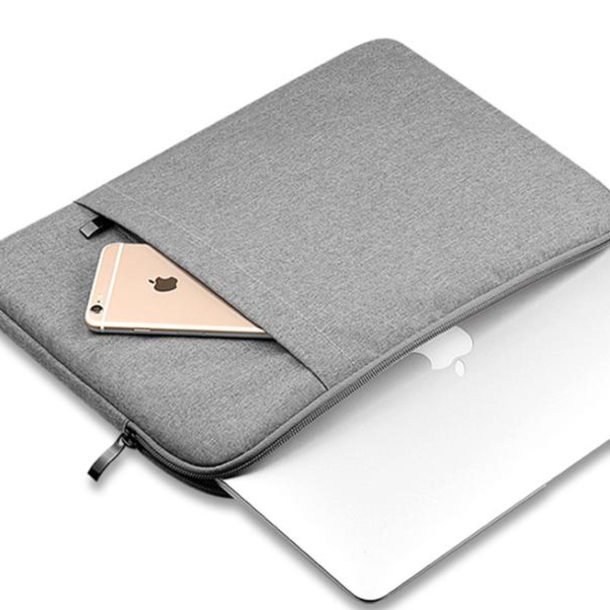 INF Computertasche Zoll Laptop aus Sleeve hellgrau Polyester, für Universal Laptoptasche Stoff hellgrau 13,3 für
